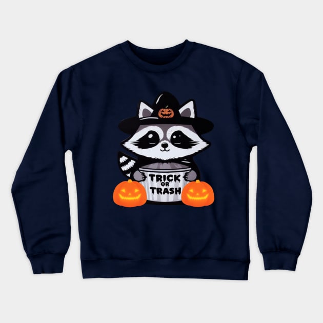 Raccoon Trick or Trash Crewneck Sweatshirt by ThE MaYoR☆MDM☆